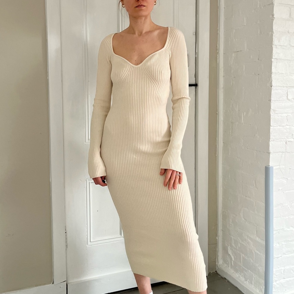 H&M Ribbed Midi Dress - Picture 3 of 9